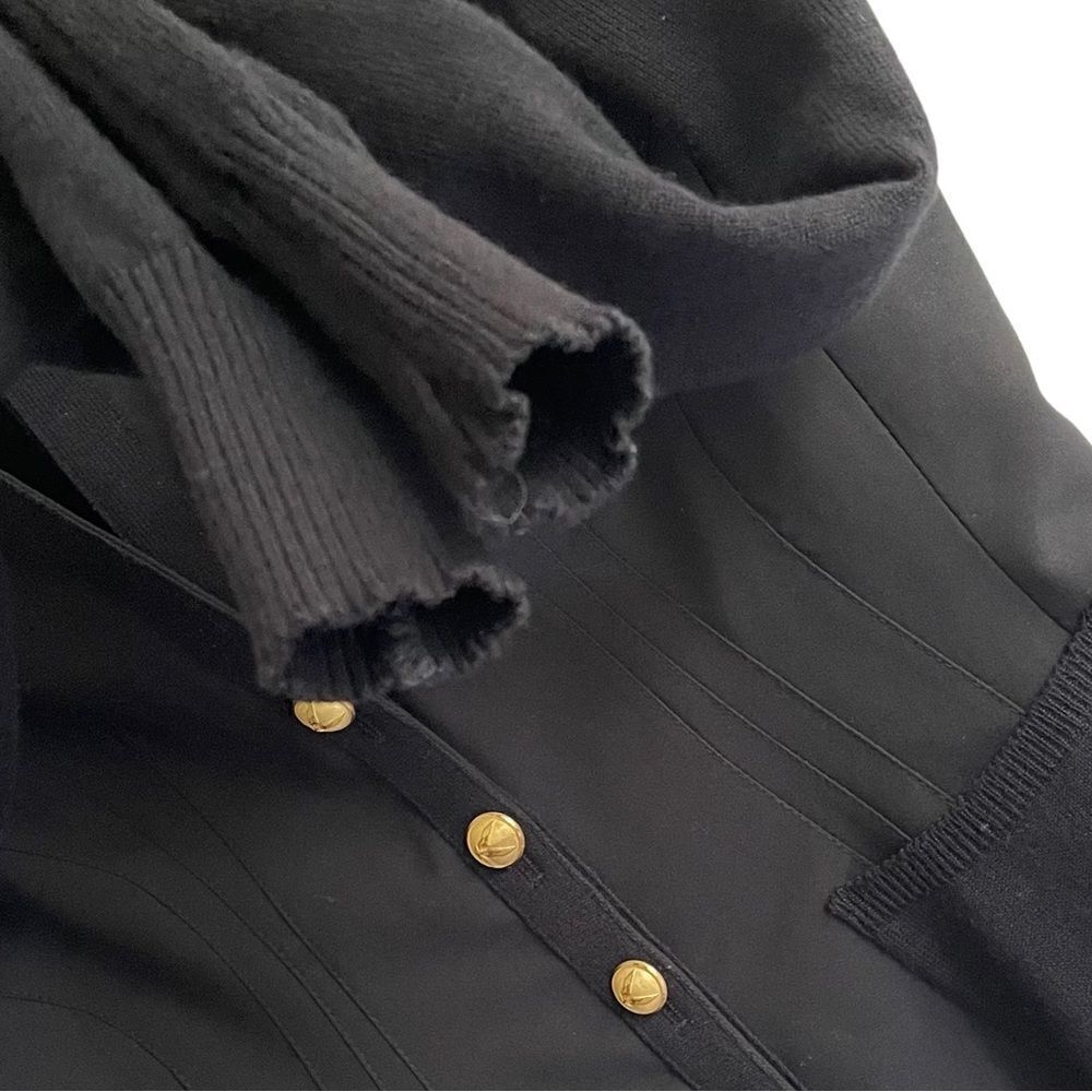 BALENCIAGA Paris Tailored Button Front Blazer Jacket Wool Silk Black 38 - Picture 10 of 10